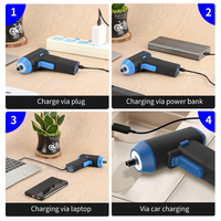 Factory Direct 37 en 1 jeu de tournevis électrique perceuse sans fil portable avec 3 perceuses batterie Source d'alimentation