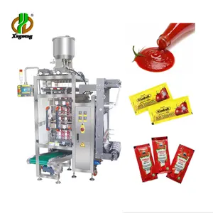Multi-function High speed Automatic 4 line Liquid Sachet Ketchup Tomato Sauce Small Pouch packing Machine