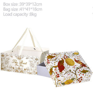 Ensemble de boîtes et sacs magnétiques pour livraison de fruits, avec pelliculage mat et gaufrage, panier cadeau recyclable pour fruits et légumes - Product Image 2