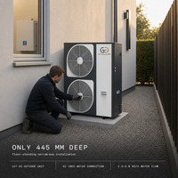 Pompe à chaleur split GTGLOBE PV Direct Drive R32 tout-en-un, écoénergétique, classe A++, chauffage et refroidissement domestique, eau chaude sanitaire