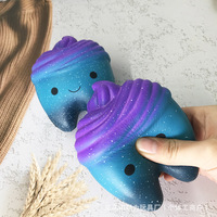 Offre Spéciale – Pendentif Squishy en PU à Rebond Lent, Motif Ciel Étoilé, Jouet Anti-Stress Doux à Presser, Ornement de Téléphone Dessin Animé, Cadeau Anti-Stress