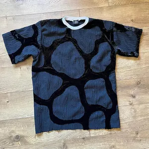 YYSY fabrica Camisetas estampadas de algodón con cuello redondo de verano, camiseta negra de manga corta con gráfico para hombre