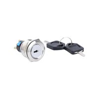 Interrupteur à clé 22 mm 1NO1NC 5A 250V AC à verrouillage automatique 2 positions IP65 étanche CE RoHS pour panneau de commande industriel