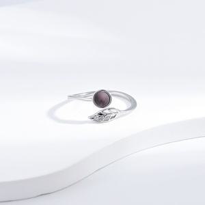 wholesale plata 925 sterling Silver heart butterfly open <b>ring</b> stackable shell stone designer <b>dainty</b> summer everyday girls <b>rings</b> - Product Image 2