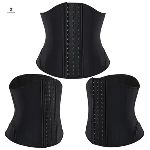 23 Staven Taille Training Corset Latex Matte Rubberen Zandloper Luchtgaten Taille Trainer Cincher Fajas Sjerpen Onderborstgordels