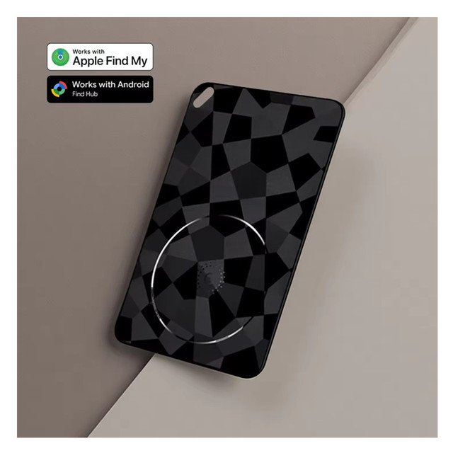 Universal No Distance Limit Waterproof Wallet Tracker Card Thin Wireless Charging Work for Apple Find My and Android Key Tracker