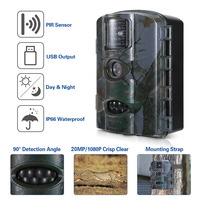 20MP Trail Camera 940nm Geen gloed Infrarood Nachtzicht 0,2-0,6s Trigger IP65 Waterdicht 1080P Video 30-40ft Bereik Jacht Dier