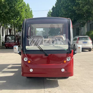 รถชมวิวไฟฟ้าสีแดงสดแบบเปิดครึ่งหนึ่ง หลายที่นั่ง สำหรับทัวร์ชมทุ่งดอกไม้ในทุ่งหญ้า - Product Image 5