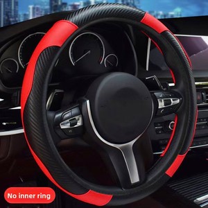 Coprivolante <span class=keywords><strong>Auto</strong></span> Elastico Senza Anello Interno, <span class=keywords><strong>in</strong></span> Pelle con Motivo Fibra di Carbonio, Universale Quattro Stagioni, Modello per E-commerce Transfrontaliero - Product Image 2