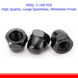 Acero inoxidable DIN1587, superficie de aleación de zinc-níquel, tapa de bellota hexagonal negra, cubierta decorativa, tuerca de cúpula semicircular - Product Image 3