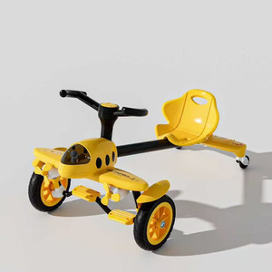 Coche de juguete de plástico para niños, <span class=keywords><strong>triciclo</strong></span> de pedales de cuatro ruedas, tipo Go-Kart, con diseño de avión pequeño, para niños y bebés - Product Image 3