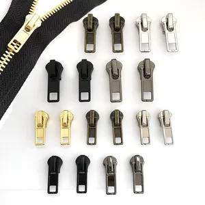 Meetee ZT025 3 #5 # Hardware Zipper Acessórios Saco Metal Zip Cabeça Substituível Grande Pull Head Colorido Zipper Slider Para Jacket