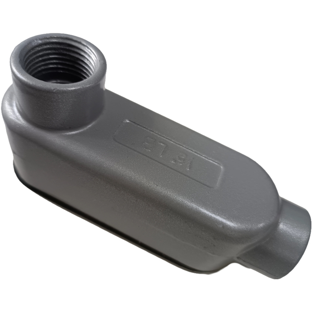 1/2 Inch Type LB Gray Conduit Body With Cover Gasket and Screw IMC Aluminum Threaded Conduit Fittings Listed