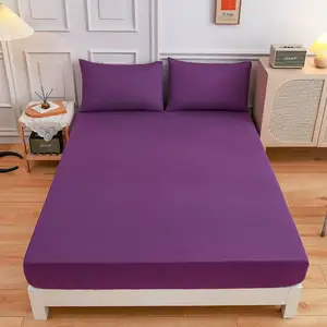 Prêt à expédier serviette éponge protecteur de lit protège-matelas en plastique drap de lit imperméable housse de matelas ensemble de drap-housse