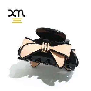 artstar acetate women hair claw strong black bow french hair claw accessories clips brand name claw clamp clips for long hair