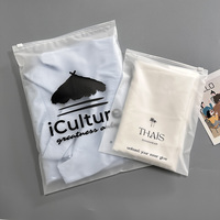 Sacs d'emballage pour t-shirts personnalisés avec fermeture éclair givrée, sacs en plastique scellés à fermeture éclair pour vêtements, vente en gros pour entreprises