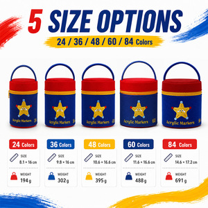 Juego de Marcadores Acrílicos para Niños, Personalizados, de Punta Recta, para Arte, Pintura, Económicos - Product Image 2