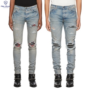 Bordo DENIM Free Design Oem Custom <span class=keywords><strong>Skinny</strong></span> di marca <span class=keywords><strong>da</strong></span> <span class=keywords><strong>uomo</strong></span> Designer Biker <span class=keywords><strong>Jeans</strong></span> affusolati <span class=keywords><strong>uomo</strong></span> - Product Image 1
