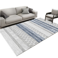 Tapis minimaliste nordique à motif géométrique moderne, en fibre de polyester, pour salon, chambre à coucher, cuisine, hall d'entrée