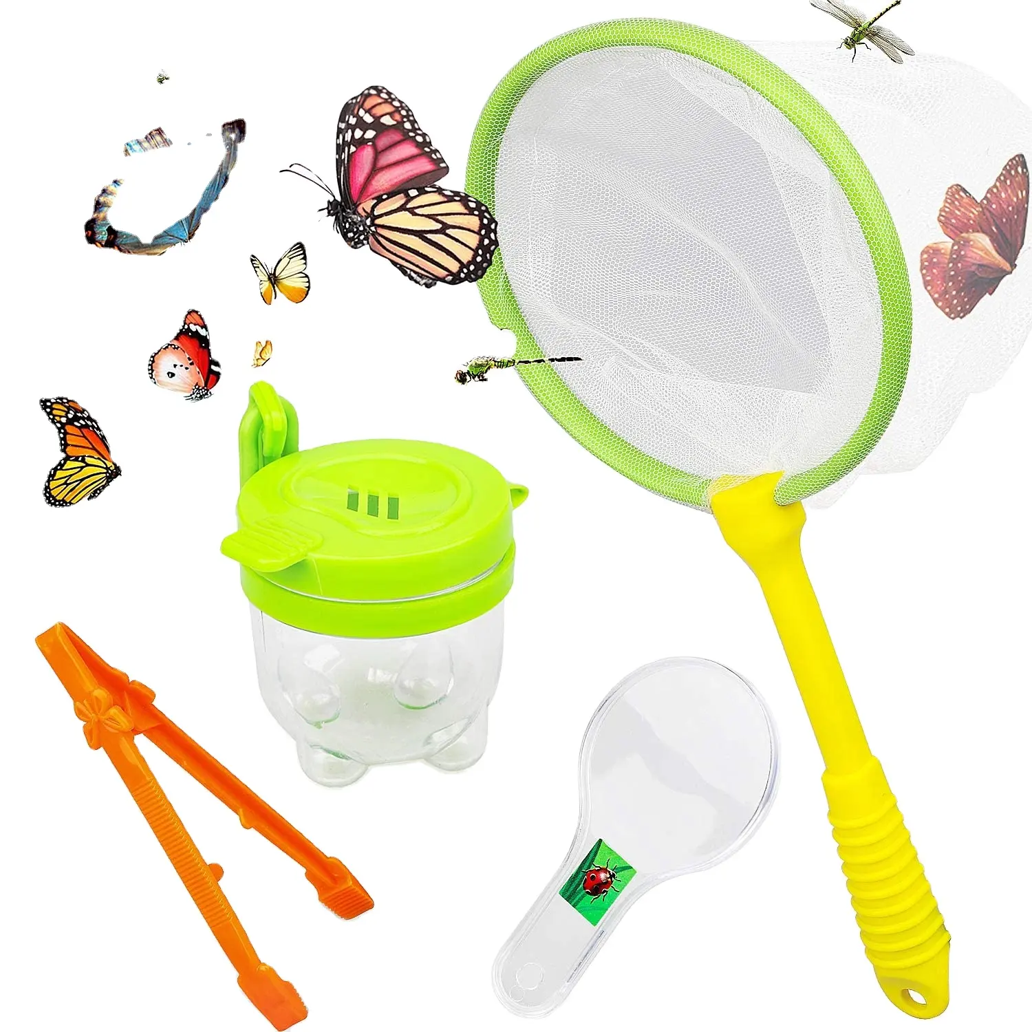 Free Sample Bug Catcher Kit for Kids Includes Butterfly Net, Bug Observation Capsule and Magnifying Glass | Science Toy for