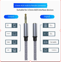 Câble d'extension audio pour casque 3,5 mm mâle vers femelle, universel pour microphones d'ordinateur, casques et karaoké.