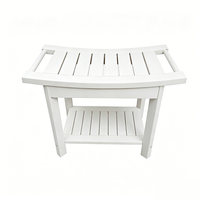 Petite table d'appoint Adirondack, table d'appoint résistante aux intempéries, base à lattes en HDPE
