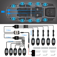 Kit de Luces LED RGB para Autos, Control por Aplicación, Resistentes al Agua IP68, Iluminación Neón para Camionetas, SUV, ATV, UTV, Todoterreno, Chasis