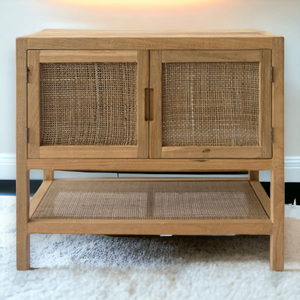 Mesita de noche de madera de teca maciza, elegante y duradera, con cajón espacioso, perfecta para organizar el almacenamiento en el dormitorio - Product Image 3