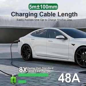 Câble <span class=keywords><strong>d</strong></span>'extension de charge NACS mâ<span class=keywords><strong>le</strong></span>-femelle pour Tesla <span class=keywords><strong>et</strong></span> véhicules électriques américains, utilisation domestique pour <span class=keywords><strong>la</strong></span> charge de niveau 2 - Product Image 4
