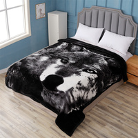 Polyester 100% druckte koreanische Nerzduplexdecke der Art 1ply