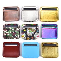 Boîte à fumer portable à motif exquis personnalisé de bonne qualité Boîte à rouler les cigarettes en métal coloré