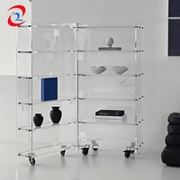 Bibliothèque acrylique populaire avec porte salon coin armoire de rangement chambre armoire personnalisée multicouche casier cave à vin