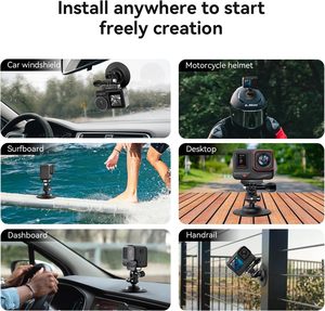 Support de caméra flexible à rotule adhésive, rotation à 360°, compatible avec les caméras d'action Hero Insta360 et Osmo, support réglable pour - Product Image 5