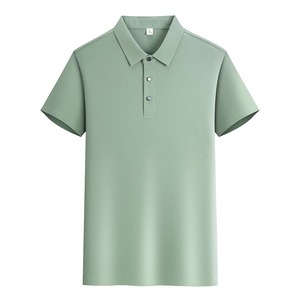 Polo de Punto Waffle Sin Costuras, Fresco al Tacto, Delgado, de Color Sólido, de Nailon, para Ocio, con Logotipo Personalizado - Product Image 2