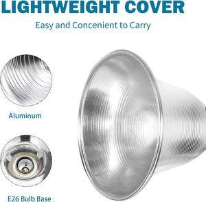 5.5 pouces aluminium réflecteur pince lampe lumière 60 watts E26 prise Design moderne 6 pieds 18/2 cordon SPT-2 1 paquet ampoule incluse - Product Image 3