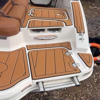 Tapis de pont en mousse EVA imitation teck pour plateforme de bain et cockpit de bateau, style SeaDek MarineMat, auto-adhésif, pour Chaparral 19 H20 2013