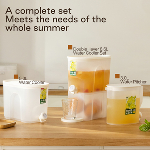 Anya Ấm đun nước lạnh bằng nhựa lớn 3L/5L/8.6l Bình đựng nước giải khát đá Bình Đựng Nước Tủ lạnh tiệc mùa hè pha trà trái cây - Product Image 2