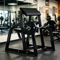 Banc de musculation assis à charge libre avec fonctions de sécurité, machine d'entraînement des biceps de qualité commerciale en métal pour usage en salle de sport