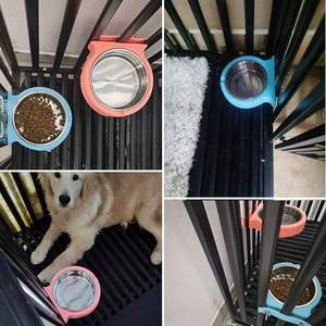 Tigela Removível de Aço Inoxidável para Cães, Tigela Suspensa para Gaiola de Animais de Estimação, Copo para Coelho, Gato, Filhote, Pássaro, Animais Pequenos - Product Image 4