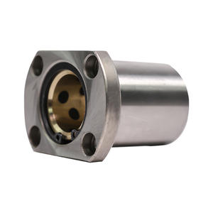 บูชเหล็กนอก หุ้มด้วยกราไฟต์ด้านใน ปลอกทองแดง  แบบหล่อลื่นในตัว  ไม่ใช้น้ำมัน  ตลับลูกปืนเชิงเส้นแบบเลื่อน LMH10 12 16 20 25-60 ผลิตตามสั่ง - Product Image 1