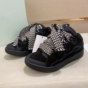 Kadın yuvarlak ayak dantel Up koşu ayakkabıları spor ayakkabı renkli ayakkabı bağı tasarım kalın dil tasarımı - Product Image 3