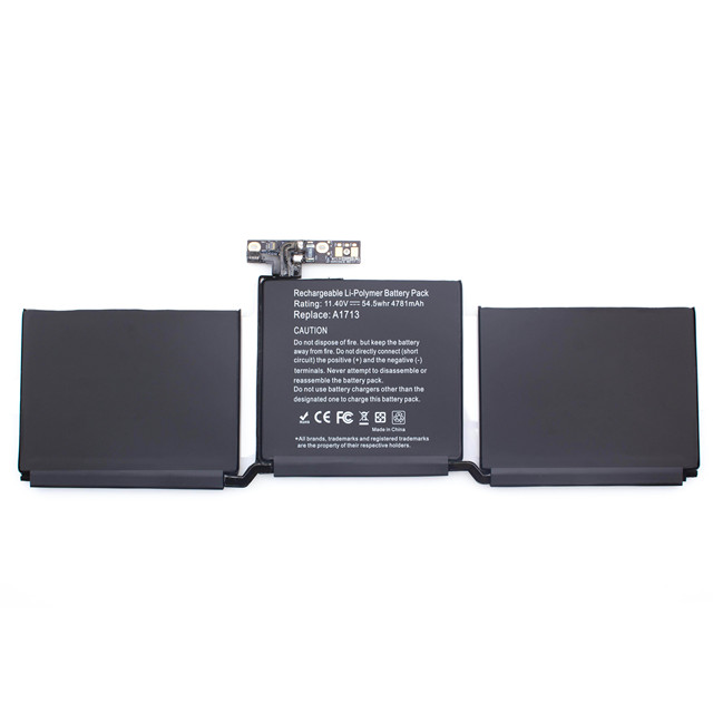 11.4V 54.5Wh 4781mAh Genuine New Laptop A1713 Battery for Apple MacBook A1708 Pro 13 MLL42CH/A MLUQ2CH/A 020-00946 Battery