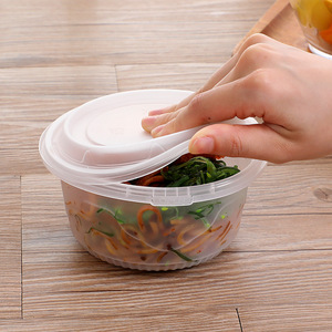 Round Disposable <b>Plastic</b> <b>Lunch</b> <b>Box</b> Thickened With Lid For Takeout Packaging Food Storage - Product Image 3