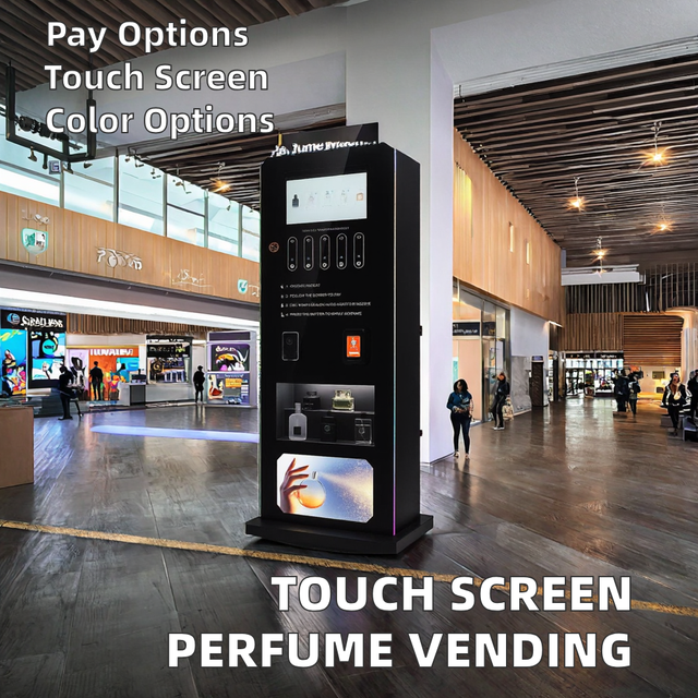 Cheap Countertop 5 Bottles 100ml Freestanding Perfume Spraying Vending Machine with Card Reader for Small Business