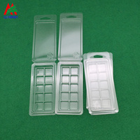 Emballage en plastique pour cire fondue en forme de coquille de palourde, 10 cavités, fabricant d'emballages en plastique, PET OEM, cadeau et artisanat