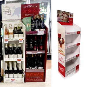 Tùy chỉnh Pop tầng cửa hàng bán lẻ sản phẩm hiển thị đơn vị đứng <span class=keywords><strong>fsdu</strong></span> các tông sóng kẹo thực phẩm đồ uống các tông hiển thị giá - Product Image 5