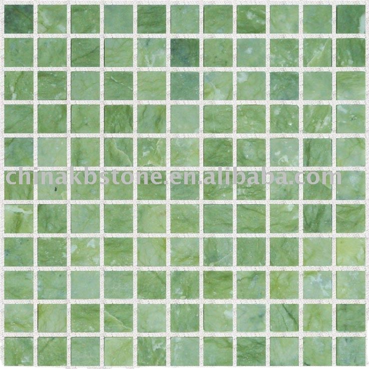 Mattonelle della parete del bagno e della cucina delle mattonelle di mosaico di marmo verde di Dandong