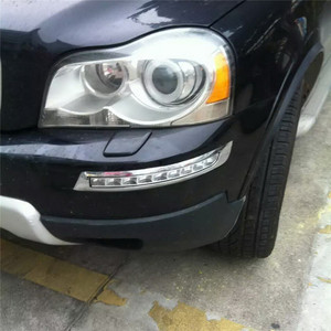 ไฟ LED 12V สำหรับขับกลางวัน2ชิ้น,<span class=keywords><strong>DRL</strong></span> สำหรับ <span class=keywords><strong>Volvo</strong></span> XC90 2007-2013 ABS ครอบไฟตัดหมอกพร้อมไฟเลี้ยวสีเหลืองไฟกระพริบ - Product Image 2
