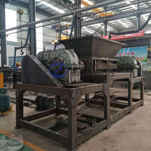 Trituradora de tela de doble eje para bolsas textiles, máquina trituradora de tiras de tela, máquina trituradora de restos de tela - Product Image 3