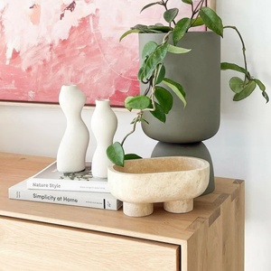 SAIDKOCC Bol <span class=keywords><strong>de</strong></span> rangement personnalisé en marbre naturel pour fruits et collations, service à thé <span class=keywords><strong>de</strong></span> luxe français pour salon, décoration intérieure - Product Image 4